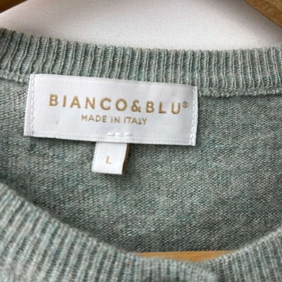 Bianco & Blu Girls Large Gray Cashmere & Wool Blend Sweater Cardigan - Picture 3 of 11